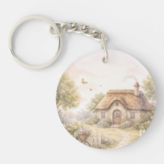 Porte-clés en acrylique Cottage Vintage
