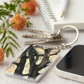 Porte-clés en acrylique de branche d'arbre sans fe (Devant droit)