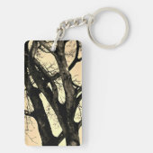 Porte-clés en acrylique de branche d'arbre sans fe (Dos)