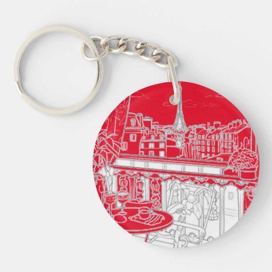 porte-clés en acrylique de paris (Devant)