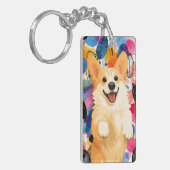 Porte-clés en acrylique DENNY le Corgi (Devant gauche)