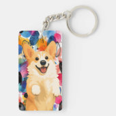 Porte-clés en acrylique DENNY le Corgi (Dos)