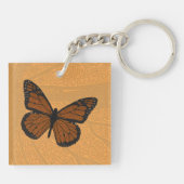 Porte-clés en acrylique Doodled Monarch (Dos)