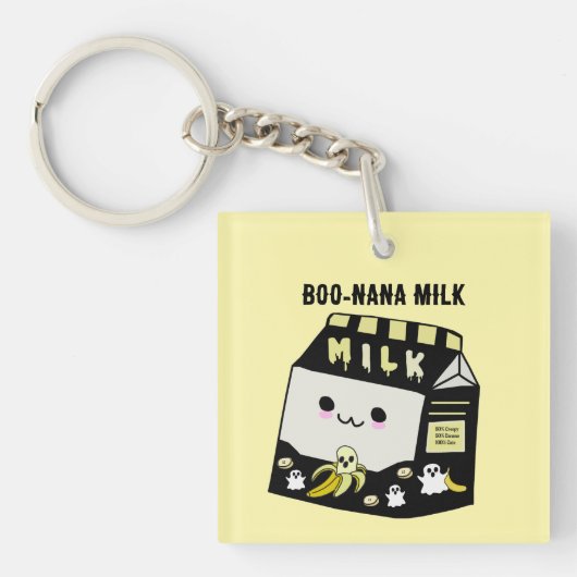 Porte-clés en acrylique double face Boonana Milk (Devant)