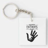 Porte-clés en acrylique empreinte de main pour la  (Devant)