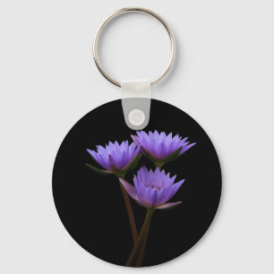 Porte-clés en acrylique Fleur de Lotus Violet - Fl