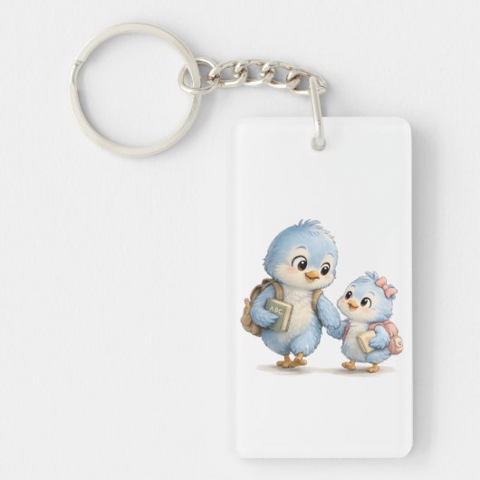 Porte-clés en acrylique Frère Blue Bird (Devant)