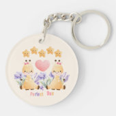 Porte-clés en acrylique girafe bébé mignon (Dos)
