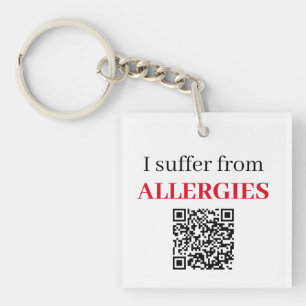 Porte-clés en acrylique - Je souffre d'allergies Q