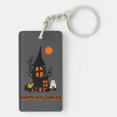 Porte-clés en acrylique | Joyeux Halloween (Dos)