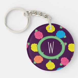 Porte-clés en acrylique Neon Roses