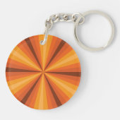 Porte-clés en acrylique orange illusion d'optique (Dos)