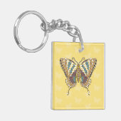Porte-clés en acrylique Papillon Aztec (Devant gauche)