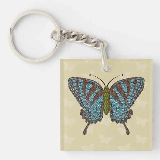 Porte-clés en acrylique Papillon Japonais (Devant)