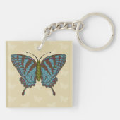 Porte-clés en acrylique Papillon Japonais (Dos)