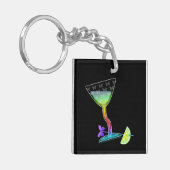 PORTE-CLÉS EN ACRYLIQUE - PAPILLON MARTINI (Devant gauche)