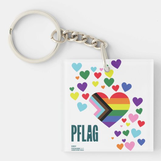 Porte-clés en acrylique PFLAG Pride (Devant)