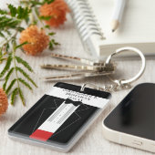 Porte-clés en acrylique pour demande de témoin de (Devant droit)