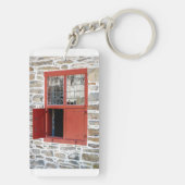 Porte-clés en acrylique, Rectangle (double face) (Dos)
