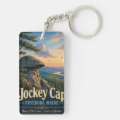Porte-clés en acrylique rectangle Jockey Cap Fryeb (Dos)