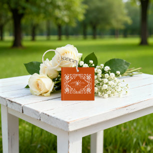 Porte-clés en acrylique Romantique Orange Brûlé Mr