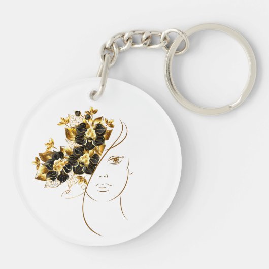 Porte-clés en acrylique, rond (recto-verso) (Dos)