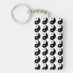 Porte-clés en acrylique symbole chinois Yin Yang T