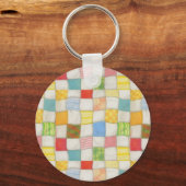 Porte-clés en aluminium Crazy QUILT (Recto)