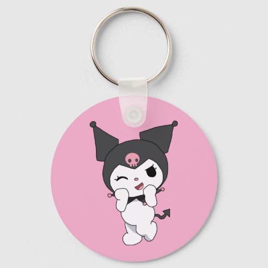 Porte-clés en aluminium double face Kuromi (Recto)