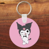 Porte-clés en aluminium double face Kuromi (Recto)