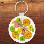 Porte-clés en aluminium en forme de cercle double  (Recto)