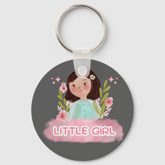 Porte-clés en aluminium pour filles (Recto)