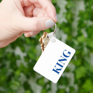 Porte-clés en aluminium rectangulaire de style roi