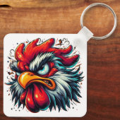 Porte-clés en aluminium "Zippy le Coq Vif" (Verso)