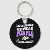 Porte-clés En Août, Nous Portons Violet Surdose Sensibilisati (Verso)