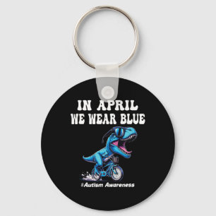 Porte-clés En Avril Nous Portons Du Bleu Pour l'Autisme
