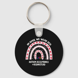 Porte-clés En Avril Nous Portons Rouge Acceptation de la sens