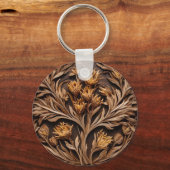 Porte-clés En Bois De L'Australie Kangaroo Paw Flower Carving (Recto)