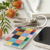 Porte-clés en carrés funky (Devant droit)