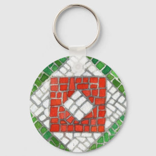 Porte-clés en cercle en aluminium HOLIDAY MOSAIC