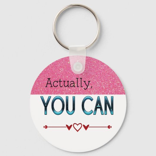 Porte-clés En fait, vous pouvez typographier (Recto)