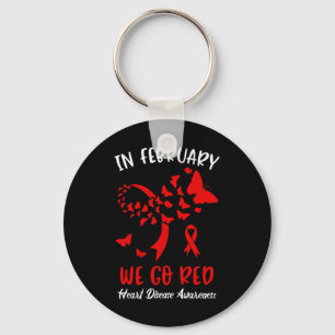 Porte-clés En Février Nous Allons Red American Heart Disease