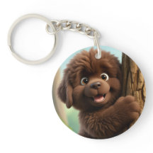 Porte-clés en forme de chiot 