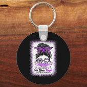 Porte-clés En Juin Nous Portons Violet Alzheimer Sensibilisat (Verso)