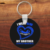 Porte-clés En ma mémoire de mon frère ALOPECIA AWARENESS (Recto)