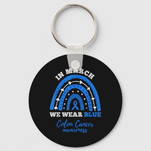 Porte-clés En Mars Nous Portons Bleu Colorectal Colon Cancer