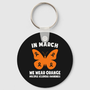 Porte-clés En Mars Nous Portons Orange Ms Awareness Multiple