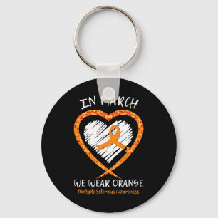 Porte-clés En Mars Nous Portons Orange Multiple Sclerosis Awa