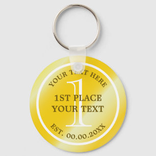 Porte-clés en médaille d'or pour le gagnant de la