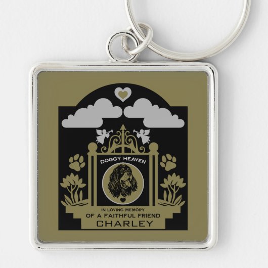 Porte-clés En mémoire d'amour d'un Cocker anglais Spaniel (Devant)